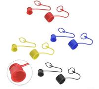 Set di 4 set di 4 raccordi idraulici a innesto rapido per minipale Bobcat, accoppiatori a faccia piatta da 1/4", 3/8", 1/2", per filettatura NPT, in gomma PVC (1/2)