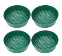 Set di 4 setacci da giardino in polipropilene, strumento da giardinaggio per compost, vasi, sabbie, setaccio, serra, prato, balcone, per tutte le stagioni (verde scuro)