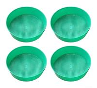 Set di 4 setacci per terriccio da giardino, in plastica PP, con fondo in rete, per lo screening del compost, il filtraggio della sabbia e la separazione delle rocce in serra (verde smeraldo)