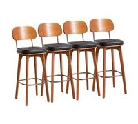 Set di 4 sgabelli da bar ad altezza bancone, sgabelli da cucina moderni in | Set di 4 sgabelli da bar ad altezza bancone, realizzati in similpelle, dal design moderno, ideali per sedersi al bancone