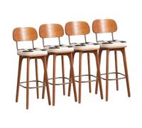 Set di 4 sgabelli da bar ad altezza bancone, sgabelli da cucina moderni in | Set di 4 sgabelli da bar ad altezza bancone, realizzati in similpelle, dal design moderno, ideali per sedersi al bancone