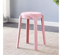 Set di 4 sgabelli da bar impilabili in plastica rossa, leggeri, per interni ed esterni, altezza 27 cm x 27 cm x 46 cm, perfetti per uso domestico e patio