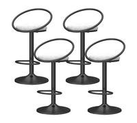 Set di 4 sgabelli da bar per bancone, colore bianco