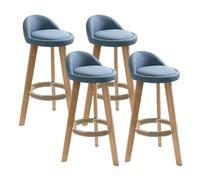 Set di 4 sgabelli da bar regolabili in altezza con tappetini antiscivolo, eleganti sedie da bar blu per cucina, ristorante, casa, comoda soluzione per sedere