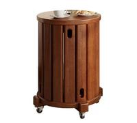 Set di 4 sgabelli impilabili in legno massiccio per soggiorno, camera da letto, balcone, salvaspazio e robusti, per piccoli spazi e decorazioni moderne