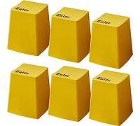 Set di 4 sgabelli impilabili in plastica gialla per cucina, bar, soggiorno e ufficio, sedie da pranzo senza schienale salvaspazio, perfette per piccoli spazi e decorazioni moderne