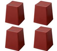 Set di 4 sgabelli impilabili in plastica per bar, cucina, soggiorno e ufficio, design quadrato con schienale scoperto, sedie salvaspazio