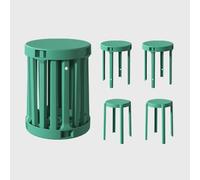 Set di 4 sgabelli impilabili in plastica, tavolini e tavolini da caffè, per interni ed esterni, salvaspazio, facili da riporre, nessun montaggio richiesto