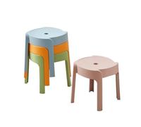 Set di 4 sgabelli impilabili leggeri in plastica, compatti, impermeabili, per soggiorno, bagno, balcone, camera da letto, 27 x 29,5 cm, per interni ed esterni