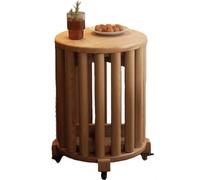 Set di 4 sgabelli impilabili, tavolini in legno da 45 cm, sgabelli rotondi versatili per cucina, isola, camera da letto, soggiorno, nessuna installazione richiesta