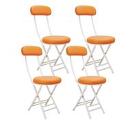 Set di 4 sgabelli pieghevoli, sedie portatili da esterno con cuscini, sgabelli da bar rotondi per picnic, feste in giardino, campeggio e viaggi, leggero e facile da trasportare