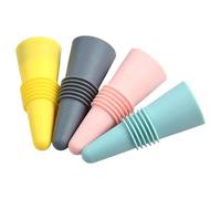 Set di 4 sigillanti per bevande in silicone con anelli filettati tappi per vino e bevande multiuso per conservare bottiglie