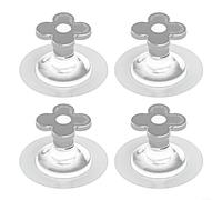 Set di 4 sollevatori per sedile WC, con manici in silicone e per un fissaggio sicuro su sedili piatti e curvi
