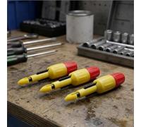 Set di 4 sonde per piercing a filo, non distruttive, 9,6 cm (A) | Jack in ottone e molle in acciaio, design sicuro per doppio morsetto a V, codifica colore rosso nero per polarità