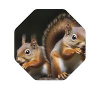 Set di 4 sottobicchieri a forma di scoiattolo, in pelle resistente al calore, FUUNY, per bar, birra e bevande.