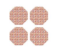 Set di 4 sottobicchieri a forma di simpatico cane Corgi, per proteggere il tavolo, adatti per tipi di tazze, sottobicchieri per la decorazione della casa e il soggiorno, ottagonale da 10 cm
