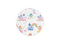 Set di 4 sottobicchieri a tema principessa dei cartoni animati, in diatomite, assorbenti, ad asciugatura rapida, per bevande, tazze rotonde per tavolo, bar, decorazione per la casa