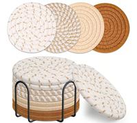 Set di 4 sottobicchieri assortiti di colore cachi, carini e assorbenti per bevande, sottobicchieri per il tavolino da caffè, sottobicchieri per la scrivania, elementi essenziali per la nuova casa Tagl