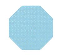 Set di 4 sottobicchieri blu cielo con stampa a pois, sottobicchieri in pelle, sottobicchieri per scrivania e sala da pranzo