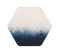 Set di 4 sottobicchieri blu e bianchi con stampa sfumata in pelle, sottobicchieri per scrivania e sala da pranzo