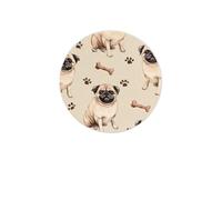 Set di 4 sottobicchieri carlini con stampa di zampe di cane, assorbenti, in diatomite, ad asciugatura rapida, per bevande, tazze rotonde per tavolo, bar, decorazione per la casa