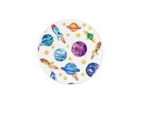 Set di 4 sottobicchieri colorati a forma di nave spaziale, assorbenti, in diatomite, ad asciugatura rapida, per bevande, tazze rotonde per tavolo, bar, decorazione per la casa