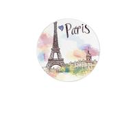 Set di 4 sottobicchieri colorati con Torre Eiffel, assorbenti, in diatomite, ad asciugatura rapida, per bevande, tazze rotonde, per tavolo, bar, decorazione per la casa
