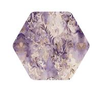 Set di 4 sottobicchieri con stampa motivo viola, sottobicchieri in pelle, sottobicchieri per scrivania e sala da pranzo