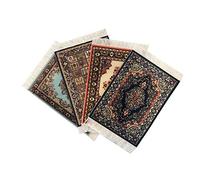 Set di 4 sottobicchieri in moquette, tappetino turco in stile tavolo, assorbenti, accessori da cucina e sala da pranzo, protezione contro le fuoriuscite e le gocce