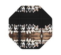 Set di 4 sottobicchieri in pelle avanzata per cani e cuccioli di Husky, multiforme, resistenti al calore e alle macchie, per uso in cucina