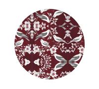 Set di 4 sottobicchieri in pelle avanzati con incisione botanica e motivo floreale, multiforme, resistenti al calore e alle macchie, per uso in cucina.