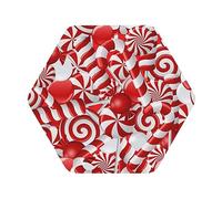 Set di 4 sottobicchieri in pelle con stampa bastoncini di zucchero, sottobicchieri per tè e caffè, quattro forme tra cui scegliere