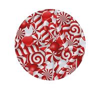 Set di 4 sottobicchieri in pelle con stampa bastoncini di zucchero, sottobicchieri per tè e caffè, quattro forme tra cui scegliere