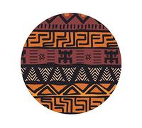 Set di 4 sottobicchieri in pelle con stampa tribale in tessuto di fango africano, sottobicchieri per tè e caffè, quattro forme tra cui scegliere