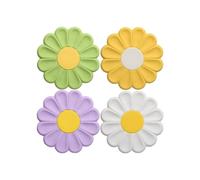 Set di 4 sottobicchieri in silicone antiscivolo e resistenti al calore per pentole e padelle