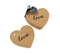 Set di 4 sottobicchieri in sughero ""Cuore"" di Kate Aspen