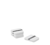 Set di 4 sottobicchieri Nira in marmo bianco e verde