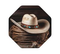 Set di 4 sottobicchieri per bevande, con cappello da rodeo americano West Rodeo per bevande, in pelle, assorbenti, resistenti al calore, tappetini per tazze da caffè, regali di inaugurazione della