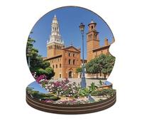 Set di 4 sottobicchieri universali antiscivolo per auto con città spagnole da 6,6 cm, set di accessori per interni dell'auto, unisex