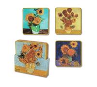 Set di 4 sottobicchieri - Vincent Van Gogh - I girasoli