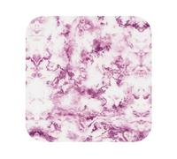 Set di 4 sottobicchieri viola chiaro con stampa a righe, in pelle, sottobicchieri per scrivania e sala da pranzo