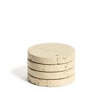 Set di 4 sottobicchieri Zera in marmo beige
