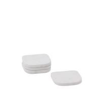 Set di 4 sottobicchieri Zera in marmo bianco