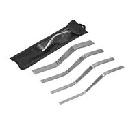 Set di 4 spatole a S in acciaio | Utensile manuale per malta e cemento per pareti, pavimenti, marciapiedi, vialetti, terrazze, camini, edilizia