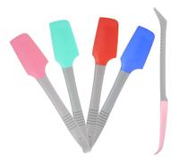 Set di 4 spatole in silicone resistente al calore per uso in cucina utensili da cucina mini cucchiai da cucina piccoli cucchiai per decorazione glassa utensili da pranzo raschietto