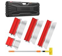 Set di 4 spatole per superfici in valigetta con manico ergonomico, rimozione carta da parati, spatola, 80/60/40/25 cm, asta telescopica per intonacare pareti e soffitti