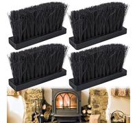 Set di 4 spazzole per camino, in plastica, per camino, per camino, scopa di ricambio per posate da camino, spazzola di ricambio allungata per la pulizia della casa e del camino