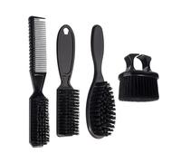 Set di 4 spazzole per capelli da uomo progettate per stili di schiena lisci senza sforzo adatti a diversi tipi di capelli