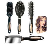 Set di 4 spazzole per capelli ovali massaggianti, rotonde, con cuscinetto d'aria, spazzola districante per capelli per donne e uomini, saloni e articoli per la casa