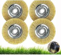 Set di 4 Spazzole per Fughe, Compatibili con Gloria Multibrush | Spazzola in Ottone per la Pulizia Delle Fughe, Larghezza 10 Cm, Spazzola di Ricambio per la Rimozione di